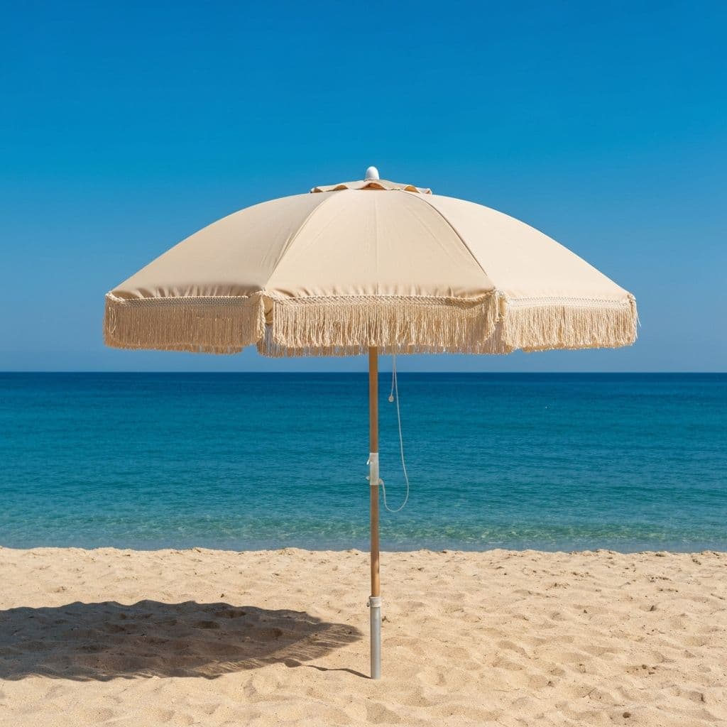Beach Umbrella - Large 7ft beach umbrella with tilt function